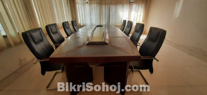Conference table and chair